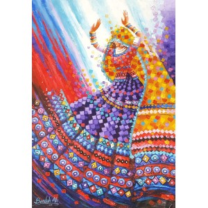 Bandah Ali, 24 x 36 Inch, Acrylic on Canvas, Figurative-Painting, AC-BNA-174